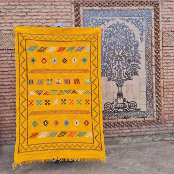 Golden Berber Kilim