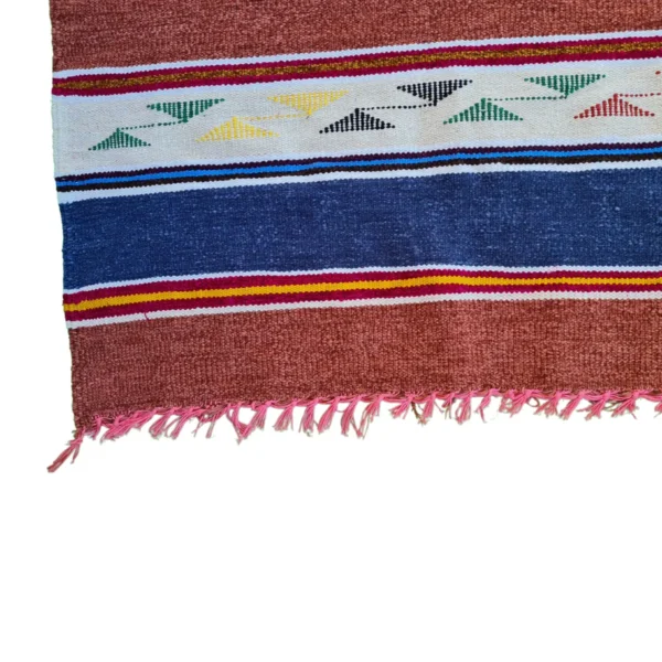 Multicolored Berber Kilim Rug – Artisanat Marocain  3.2 x 4.7 FT - Image 5