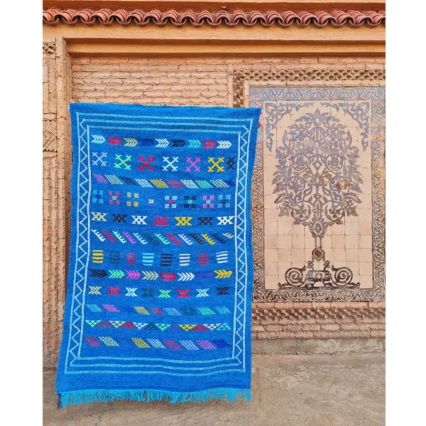 blue Berber Kilim Rug