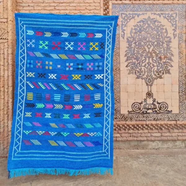 blue Berber Kilim Rug