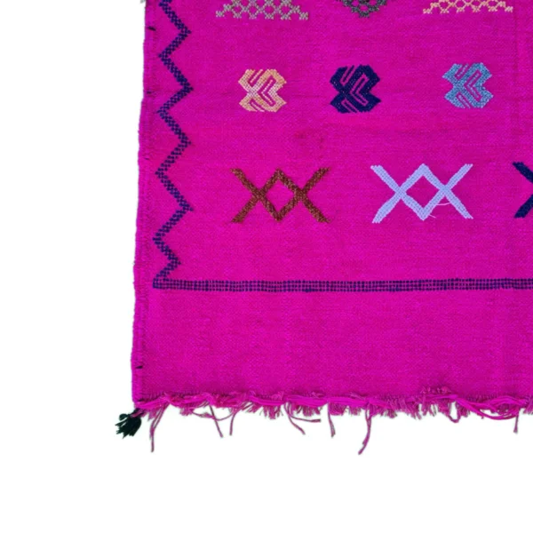 Pink Moroccan Berber kilim rug   3 x 4.7 FT - Image 6